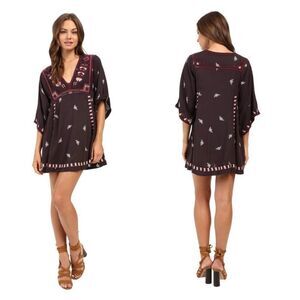 Free People Tulum Smock Dress with Embroidery - Cleopatra Coleman